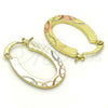 Argolla Pequeña 02.102.0059.20 Oro Laminado, Diamantado, Tres Tonos
