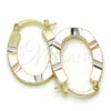 Argolla Pequeña 02.102.0060.20 Oro Laminado, Diamantado, Tres Tonos
