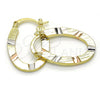 Argolla Pequeña 02.102.0060.20 Oro Laminado, Diamantado, Tres Tonos