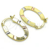 Argolla Pequeña 02.102.0060.20 Oro Laminado, Diamantado, Tres Tonos