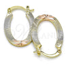 Argolla Pequeña 02.102.0061.20 Oro Laminado, Pulido, Tres Tonos