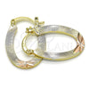 Argolla Pequeña 02.102.0061.20 Oro Laminado, Pulido, Tres Tonos