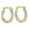 Argolla Pequeña 02.102.0061.20 Oro Laminado, Pulido, Tres Tonos