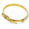 Aro Individual 07.185.0015.04 Oro Laminado, Diseño de Flor, Pulido, Tono Dorado (05 MM Thickness, Size 4 (2.25 Diameter))