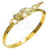 Aro Individual 07.185.0015.04 Oro Laminado, Diseño de Flor, Pulido, Tono Dorado (05 MM Thickness, Size 4 (2.25 Diameter))