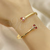 Aro Individual 07.193.0018 Oro Laminado, Diseño de Mariposa, con Granate and Rosado Zirconia Cubica, Pulido, Tono Dorado (04 MM Thickness, One size fits all)