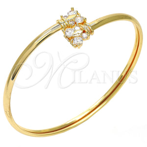 Aro Individual 07.193.0018.1 Oro Laminado, Diseño de Mariposa, con Blanca Zirconia Cubica, Pulido, Tono Dorado (04 MM Thickness, One size fits all)