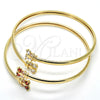 Aro Individual 07.193.0018.1 Oro Laminado, Diseño de Mariposa, con Blanca Zirconia Cubica, Pulido, Tono Dorado (04 MM Thickness, One size fits all)