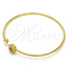 Aro Individual 07.193.0021.1 Oro Laminado, Diseño de Flor, con Granate and Blanca Zirconia Cubica, Pulido, Tono Dorado (02 MM Thickness, One size fits all)