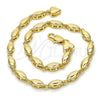 Tobillera Elegante 03.210.0063.10 Oro Laminado, Pulido, Tono Dorado (04 MM Thickness, 10 Inches Length)