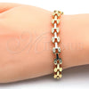 Pulsera Elegante 03.210.0064.07 Oro Laminado, Pulido, Tono Dorado (07 MM Thickness, 7 Inches Length)