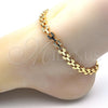 Tobillera Elegante 03.210.0064.10 Oro Laminado, Pulido, Tono Dorado (07 MM Thickness, 10 Inches Length)