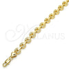 Tobillera Elegante 03.210.0064.10 Oro Laminado, Pulido, Tono Dorado (07 MM Thickness, 10 Inches Length)