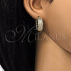 Argolla Huggie 02.260.0022.20 Oro Laminado, con Blanca Zirconia Cubica, Pulido, Tono Dorado