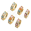 Argolla Huggie 02.210.0025.8.15 Oro Laminado, con Zirconia Cubica Multicolor, Pulido, Tono Dorado