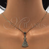 Collares con Dije 04.179.0001.18 Oro Laminado, Diseño de Altagracia, Pulido, Tono Dorado (02 MM Thickness, 18 Inches Length)