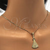 Collares con Dije 04.179.0001.18 Oro Laminado, Diseño de Altagracia, Pulido, Tono Dorado (02 MM Thickness, 18 Inches Length)