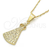 Collares con Dije 04.179.0001.18 Oro Laminado, Diseño de Altagracia, Pulido, Tono Dorado (02 MM Thickness, 18 Inches Length)