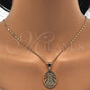 Collares con Dije 04.179.0002.18 Oro Laminado, Diseño de Altagracia, Pulido, Tono Dorado (02 MM Thickness, 18 Inches Length)