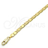 Pulsera Básica 04.63.1335.08 Oro Laminado, Pulido, Tono Dorado (100 Gauge, 05 MM Thickness, 8 Inches Length)