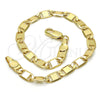 Pulsera Básica 04.63.1335.08 Oro Laminado, Pulido, Tono Dorado (100 Gauge, 05 MM Thickness, 8 Inches Length)