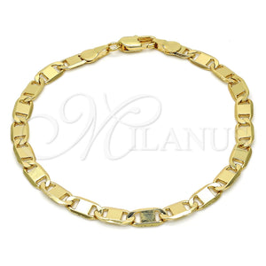 Pulsera Básica 04.63.1335.08 Oro Laminado, Pulido, Tono Dorado (100 Gauge, 05 MM Thickness, 8 Inches Length)