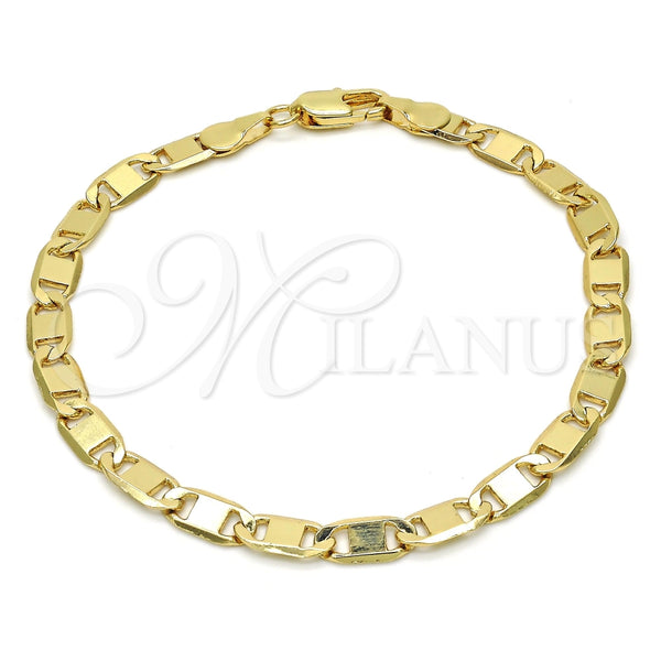 Pulsera Básica 04.63.1335.08 Oro Laminado, Pulido, Tono Dorado (100 Gauge, 05 MM Thickness, 8 Inches Length)