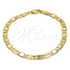 Pulsera Básica 04.63.1335.08 Oro Laminado, Pulido, Tono Dorado (100 Gauge, 05 MM Thickness, 8 Inches Length)