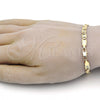 Pulsera Básica 04.63.1336.08 Oro Laminado, Pulido, Tono Dorado (100 Gauge, 05 MM Thickness, 8 Inches Length)