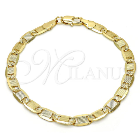 Pulsera Básica 04.63.1336.08 Oro Laminado, Pulido, Tono Dorado (100 Gauge, 05 MM Thickness, 8 Inches Length)