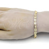 Pulsera Básica 04.63.1337.08 Oro Laminado, Pulido, Tono Dorado (100 Gauge, 05 MM Thickness, 8 Inches Length)