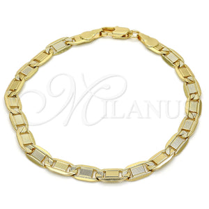 Pulsera Básica 04.63.1337.08 Oro Laminado, Pulido, Tono Dorado (100 Gauge, 05 MM Thickness, 8 Inches Length)