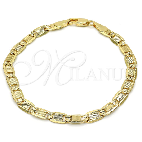 Pulsera Básica 04.63.1337.08 Oro Laminado, Pulido, Tono Dorado (100 Gauge, 05 MM Thickness, 8 Inches Length)