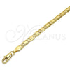 Pulsera Básica 04.63.1338.08 Oro Laminado, Pulido, Tono Dorado (100 Gauge, 05 MM Thickness, 8 Inches Length)