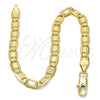 Pulsera Básica 04.63.1338.08 Oro Laminado, Pulido, Tono Dorado (100 Gauge, 05 MM Thickness, 8 Inches Length)