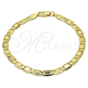 Pulsera Básica 04.63.1338.08 Oro Laminado, Pulido, Tono Dorado (100 Gauge, 05 MM Thickness, 8 Inches Length)