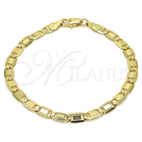 Pulsera Básica 04.63.1338.08 Oro Laminado, Pulido, Tono Dorado (100 Gauge, 05 MM Thickness, 8 Inches Length)
