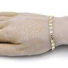 Pulsera Básica 04.63.1340.08 Oro Laminado, Pulido, Tono Dorado (100 Gauge, 05 MM Thickness, 8 Inches Length)