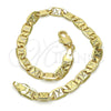 Pulsera Básica 04.63.1340.08 Oro Laminado, Pulido, Tono Dorado (100 Gauge, 05 MM Thickness, 8 Inches Length)