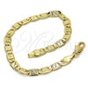 Pulsera Básica 04.63.1340.08 Oro Laminado, Pulido, Tono Dorado (100 Gauge, 05 MM Thickness, 8 Inches Length)