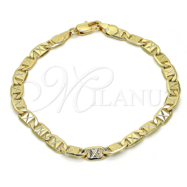 Pulsera Básica 04.63.1340.08 Oro Laminado, Pulido, Tono Dorado (100 Gauge, 05 MM Thickness, 8 Inches Length)