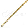 Tobillera Básica 04.63.1341.10 Oro Laminado, Pulido, Tono Dorado (Calibre 100, Grosor 05 MM, 10 Pulgadas de Largo)