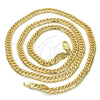 Gargantilla Basica 04.63.1341.24 Oro Laminado, Pulido, Tono Dorado (Calibre 100, Grosor 05 MM, 24 Pulgadas de Largo)