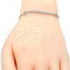 Pulsera Elegante 03.155.0036.10 Rodio Laminado, con Micro Pave Blanca, Pulido, Rodinado (Grosor 01 MM, 10 Pulgadas de Largo)