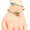 Aro Individual 07.102.0001 Oro Laminado, Diseño de Bola, Pulido, Tres Tonos (05 MM Thickness, One size fits all)