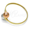 Aro Individual 07.102.0001 Oro Laminado, Diseño de Bola, Pulido, Tres Tonos (05 MM Thickness, One size fits all)