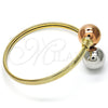 Aro Individual 07.102.0001 Oro Laminado, Diseño de Bola, Pulido, Tres Tonos (05 MM Thickness, One size fits all)