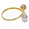 Aro Individual 07.102.0002 Oro Laminado, Diseño de Bola, Mate, Tres Tonos (05 MM Thickness, One size fits all)