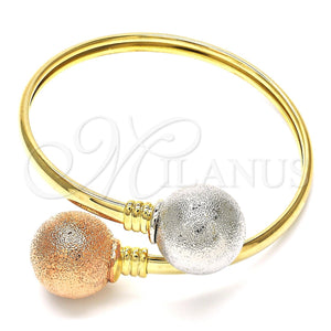 Aro Individual 07.102.0002 Oro Laminado, Diseño de Bola, Mate, Tres Tonos (05 MM Thickness, One size fits all)