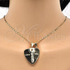 Dije Elegante 05.179.0059 Oro Laminado, Diseño de Llave y Corazón, con Blanca Zirconia Cubica, Pulido, Tono Dorado
